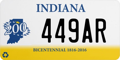 IN license plate 449AR