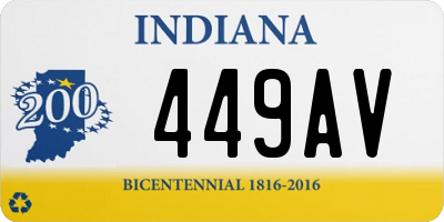 IN license plate 449AV