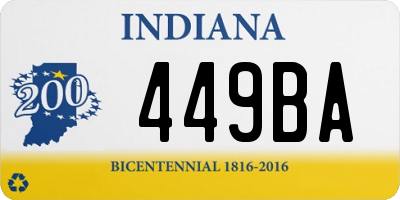 IN license plate 449BA