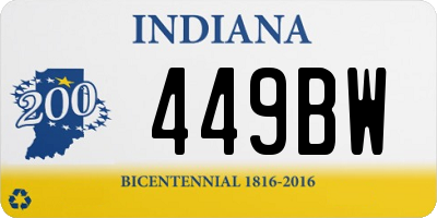 IN license plate 449BW