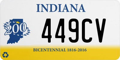 IN license plate 449CV