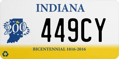 IN license plate 449CY