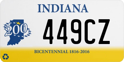 IN license plate 449CZ