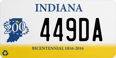 IN license plate 449DA