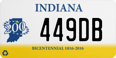 IN license plate 449DB