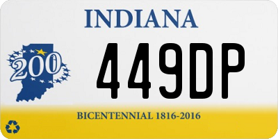 IN license plate 449DP