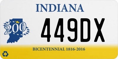 IN license plate 449DX