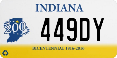 IN license plate 449DY