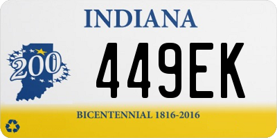 IN license plate 449EK