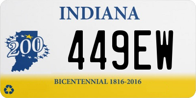 IN license plate 449EW