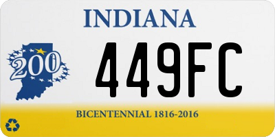 IN license plate 449FC