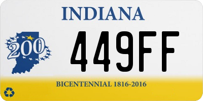 IN license plate 449FF