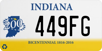 IN license plate 449FG