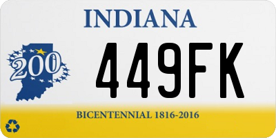 IN license plate 449FK