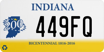 IN license plate 449FQ