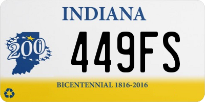 IN license plate 449FS