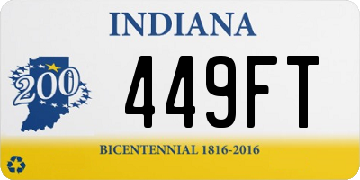 IN license plate 449FT