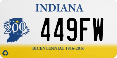 IN license plate 449FW