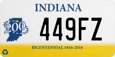 IN license plate 449FZ