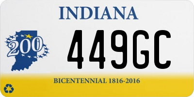 IN license plate 449GC