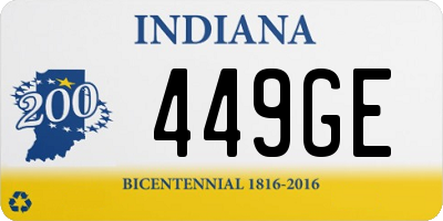 IN license plate 449GE