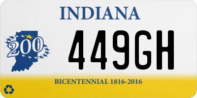 IN license plate 449GH