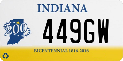 IN license plate 449GW