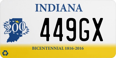 IN license plate 449GX