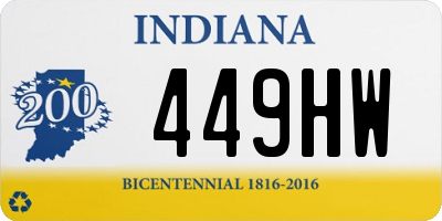 IN license plate 449HW