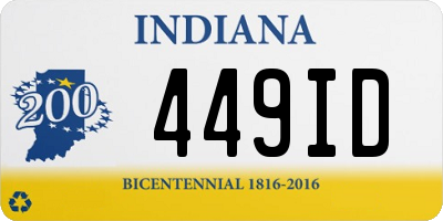 IN license plate 449ID