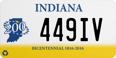 IN license plate 449IV
