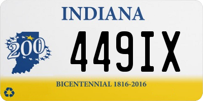 IN license plate 449IX