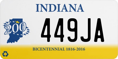 IN license plate 449JA