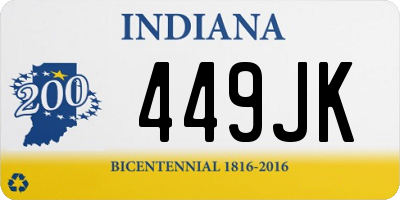 IN license plate 449JK