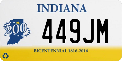 IN license plate 449JM