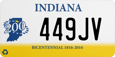 IN license plate 449JV