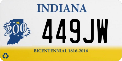 IN license plate 449JW