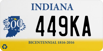 IN license plate 449KA