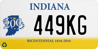 IN license plate 449KG