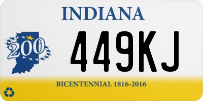 IN license plate 449KJ