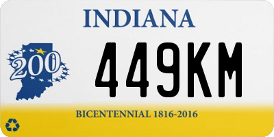 IN license plate 449KM