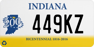 IN license plate 449KZ