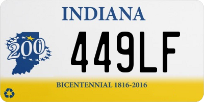 IN license plate 449LF