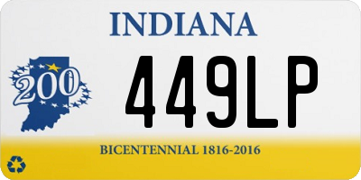 IN license plate 449LP