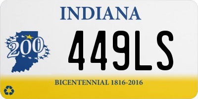 IN license plate 449LS