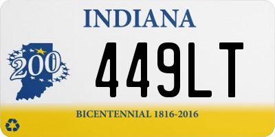 IN license plate 449LT