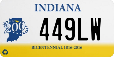 IN license plate 449LW