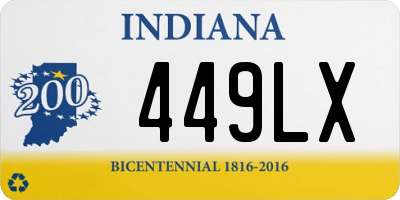 IN license plate 449LX