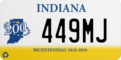 IN license plate 449MJ