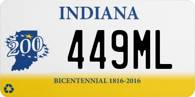 IN license plate 449ML